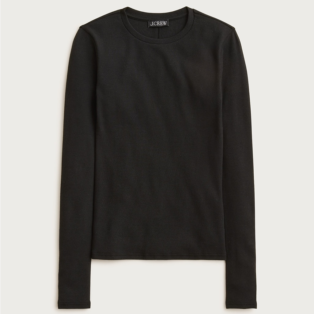 J Crew Perfect Rib Long-Sleeve T-Shirt Cn194